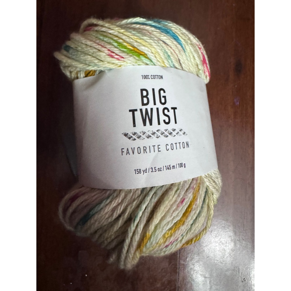 Big Twist Favorite Cotton Yarn Retro Summer Multi Color 100% Cotton 158 Yards
